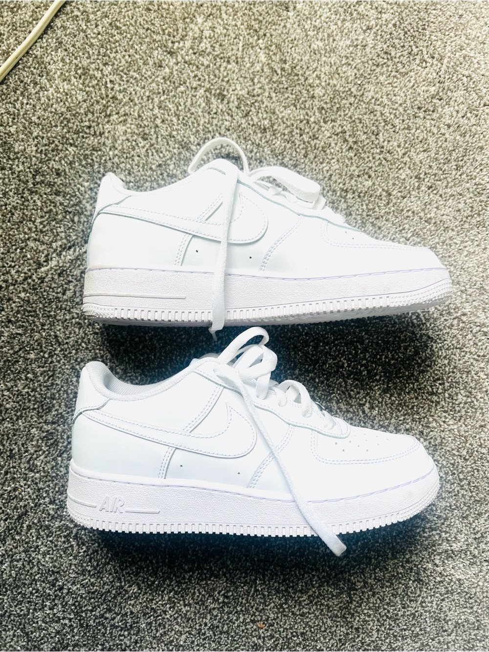 Nike All-White Low-Top Leather Sneakers